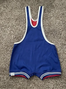 Vtg USA Matman Freedom WRESTLING SINGLET Tournament Jock Jr High School HS Sz XS - Picture 1 of 4