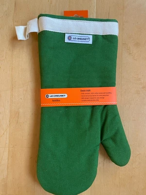 Guante de horno Le Creuset 100 % algodón 14 pulgadas verde hinojo NUEVO Foto 1 de 3