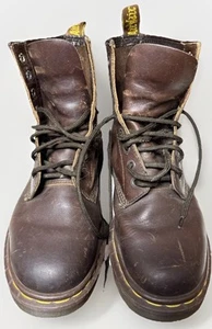 Stivali vintage Dr. Martens Crazy Horse marroni 1460 made England 8 occhielli taglia 38 donna - Foto 1 di 17