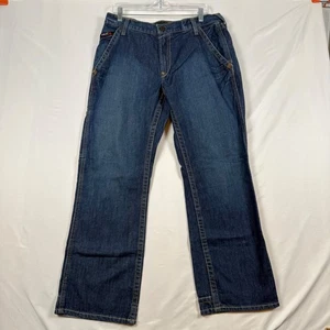 Ariat Mens M4 Boot Relaxed Fit Dark Wash Denim Jeans 33x30 Cotton USA Fabric - Picture 1 of 11