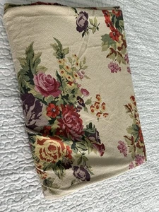 WILLIAMS-SONOMA ENGLISH GARDEN FLORAL TABLECLOTH 100% COTTON 70X100" NWOT - Picture 1 of 5