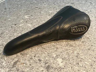 Selle Italia Flite Genuine Gel Saddle Seat Black Titanium Rails - Image 1 of 4