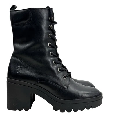 Fly London Tiel Combat Boot EU 40 US 9 Women's Leather Lace Up Platform Lug Sole - Image 1 of 4
