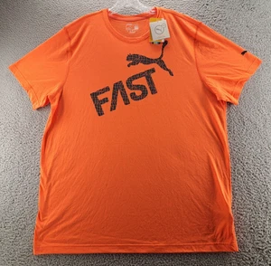 T-shirt Puma Graphic uomo 2XL arancione Dry Cell allenamento veloce Dri-Release nuova con etichette - Foto 1 di 15