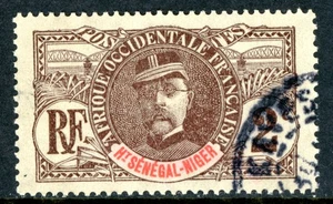 France Colonies 1906 Upper Senegal Niger 2¢ Chocolate Scott #58 VFU G175 - Picture 1 of 6