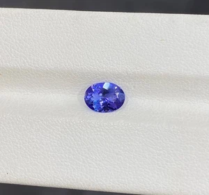 1.00 ct Perfect Luster Oval Cut 8 x 6 AAA Color Natural Tanzanite Video !! - Picture 1 of 4