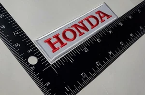 HONDA Racing Championship Patch  High Quality Hook Loop Tact Patch Red White New - Picture 1 of 6