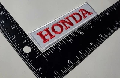 HONDA Racing Championship Patch  High Quality Hook Loop Tact Patch Red White New - Image 1 of 4