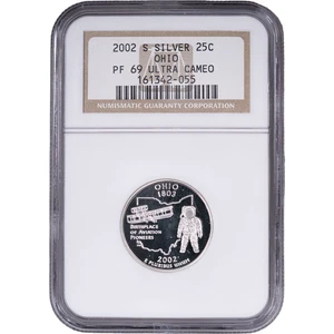 2002-S Silver Ohio State Quarter - Proof ~ NGC PF 69 ULTRA CAMEO - Picture 1 of 2
