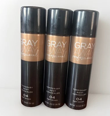 3 Pack! Everpro Gray Away Temporary Root Concealer, Light Brown 04,  2 oz Each - Image 1 of 2