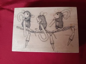 Stampa Rosa Haus-Maus Designs, Inc. Gummistempel 1999 WALKING THE LIGHT ROPE - Bild 1 von 8