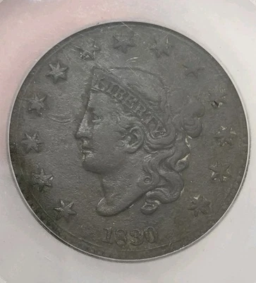 1830 Large Cent N-1 XF-45 SEGS graded slab Gorgeous Eye Appeal - Image 1 of 3