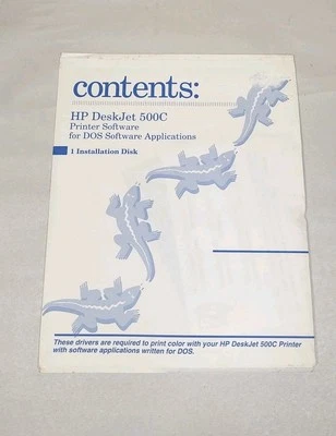 HP Deskjet 500C Printers Software for DOS Software Applications - Image 1 of 3