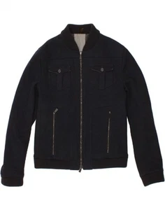 GAZZARRINI Herren Bomberjacke IT 48 Medium Navy Blau Wolle AP05 - Bild 1 von 3