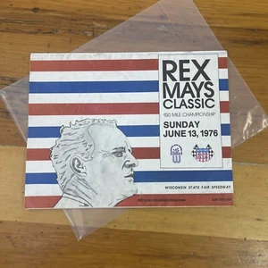 Vintage 1976 Rex Mays Classic Wis. State Fair Speedway Auto Racing Program - Picture 1 of 5