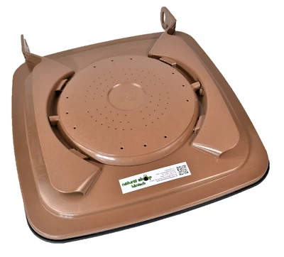 BIOLOGIC Madendeckel 120 Liter in Braun geg. Maden+ Gerüche für Biomüll- Restmülltonnen