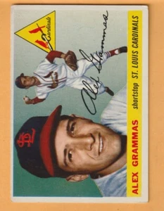 Alex Grammas St. Louis Cardinals 1955 Topps #21 Mississippi State Creased - Picture 1 of 2