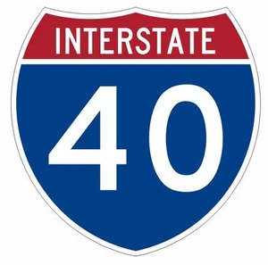 Interstate 40 Aufkleber Sticker R904 Autobahnschild  - Bild 1 von 1