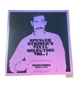 Atlanta Braves Spencer Strider 7" vinile SGA 8/7/2024 spazzatura Panda occhi di miele - Foto 1 di 2