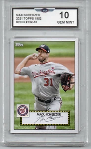 2021 TOPPS 1952 REDO MAX SCHERZER COLLEGE BASEBALL CARD NEW YORK METS - Picture 1 of 1