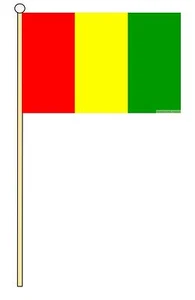 GUINEA AFRICA medium HAND WAVING FLAG 9"X6" 22.5cm x 15cm - Picture 1 of 1