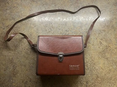 Tasco World Class Binoculars Wide Angle Leather Case - Image 1 of 4