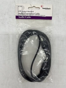 Sealed VINTAGE Radio Shack 6' Audio Extension Cable 6 FT 42-2362 Shielded - Picture 1 of 7