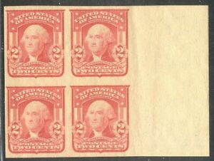 U.S. #320b Mint Block - 1902 2c Scarlet, Imperf ($135)