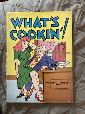 Cartoon gga Humor Vintage digest Magazine, What’s Cookin’! 7, 11/1943, G+ Foto 1 de 4
