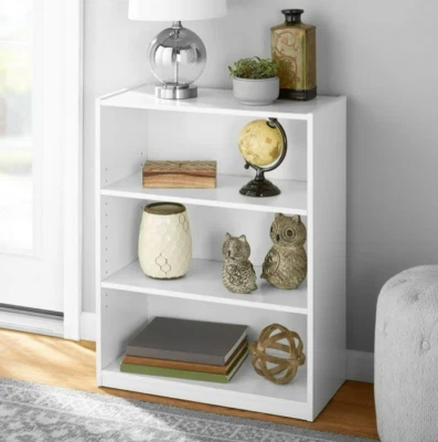 Sturdy Mainstays 31" 3 Shelf Bookcase - White - Image 1 of 4