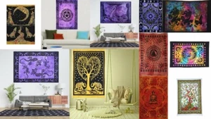 Tapestry Wall Hanging Cotton Ethnic Hippie Lot  Mandala Poster Wholesale Bulk - Picture 1 of 10