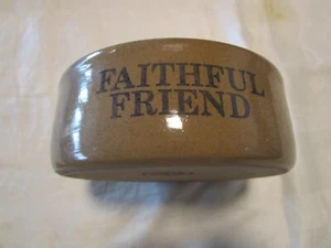 Plato de gres vintage Moira Pottery England “Faithful Friend” para perro cuenco 7" de ancho - Imagen 1 de 6