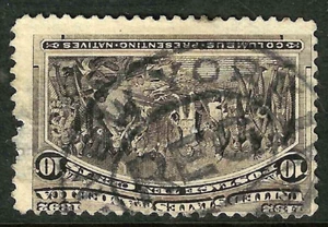 Sc #237 NEW YORK REG Oval Town Cancel 10 Cent Columbian 1893 US 66E14 - Picture 1 of 2