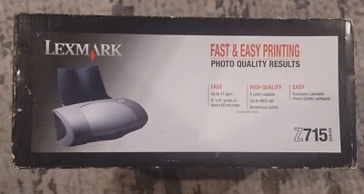 Lexmark Printer Z715 Series Inkjet Color Photo Quality PC MAC (new sealed box) - Image 1 of 4
