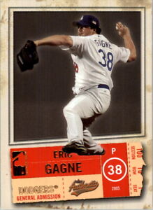 2005 Fleer Authentix General Admission Dodgers Baseball Card #74 Eric Gagne /100