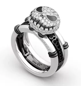 New the Nightmare before Christmas Jack skellington silver ring 2 in 1 - Picture 1 of 9