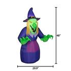 Halloween Scary Witch Inflatable 4' Yard Lawn Decor Led Lights Hag Gemmy