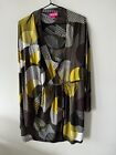 Womens Emme Top Long Multicolour Size L Yellow Brown Grey Please Read