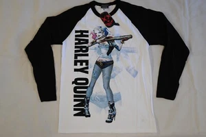 SUICIDE SQUAD HARLEY QUINN POSTER BASEBALL JERSEY T SHIRT NEW OFFICIAL DC COMICS - Imagen 1 de 6
