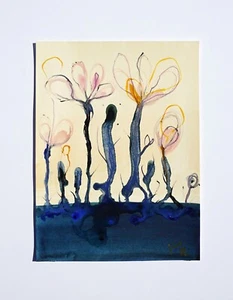 abstract watercolor-9x12n;22x30cm;modern painting-Dancing Field jelena b - Picture 1 of 2
