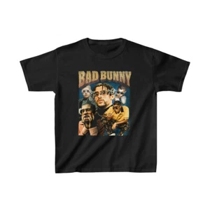 Kids Unisex  Bad Bunny PR rapper Cotton™ Tee - Picture 1 of 7