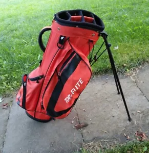 Top Flite Orange & Black 6-Slot/dividers Golf Bag and stand - Picture 1 of 10