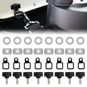 Quick Removal Fastener Thumb Screws+D Rings Anchor For 2007-18 Jeep Wrangler JK - Picture 1 of 15
