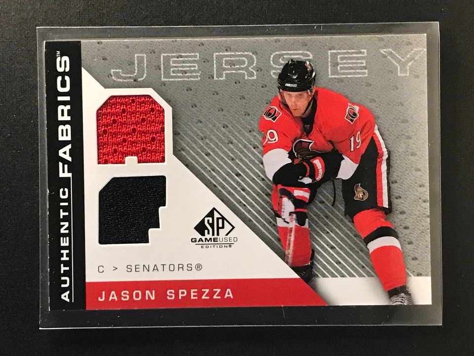 2007-08 SP Game Used Authentic Fabrics Dual 2 Colour Jersey #AF-SP Jason Spezza - Image 1 of 1