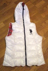 POLO Marca~Gilet Donna Gonfio con Cappuccio~Cerniera~Bianco~Taglia Large~Usato - Foto 1 di 12
