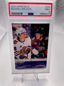 2023 Upper Deck Bedard / Carlsson Young Guns Checkliste Nr. 500 PSA 9 - Bild 1 von 2