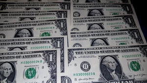 LOT OF 17 FIVE OF A KINDS UNCIRCULATED TRINARYS 030000XX 2021 some sequential - Picture 1 of 3