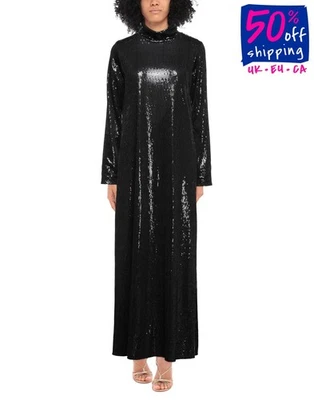 RRP €730 IN THE MOOD FOR LOVE Maxi Dress Size XS Sequins Open Back High Neck - Image 1 of 4