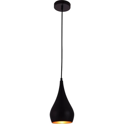 Living District LDPD2001 Nora 1 Light 6 inch Black Pendant Ceiling Light - Image 1 of 2
