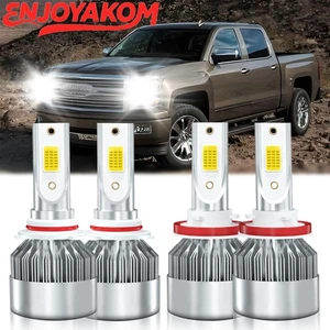 LED Headlight Kit Bulbs High-Low Beam For Chevrolet Silverado 3500 HD 2007-2021 - Bild 1 von 11